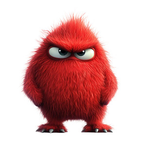 Cute Red Monster V2 Vinyl Car Decal Sticker – Waterproof & UV-Resistant 8"