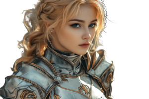 Fantasy Armor Woman Vinyl Car Decal Sticker – Waterproof & UV-Resistant 8"