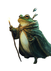 Cute Spellcasting Frog Vinyl Car Decal Sticker – Waterproof & UV-Resistant 8"