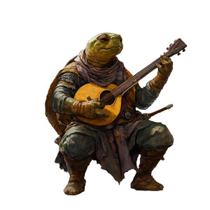 Turtle Bard Fighter Vinyl Car Decal Sticker – Waterproof & UV-Resistant 8"