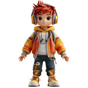 Stylish Hip Hop Boy Vinyl Car Decal Sticker – Waterproof & UV-Resistant 8"