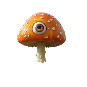 Psychedelic Mushroom Character Vinyl Car Decal Sticker – Waterproof & UV-Resistant 8"
