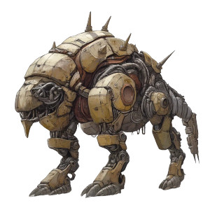 Half-Warforged Bulette Vinyl Car Decal Sticker – Waterproof & UV-Resistant 8"