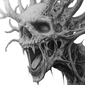 Undead Creature Screaming Vinyl Car Decal Sticker – Waterproof & UV-Resistant 8"