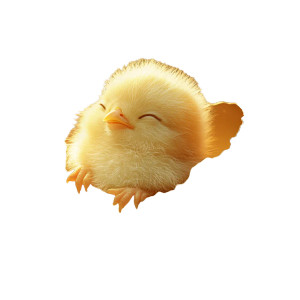 Fluffy Chick In Eggshell Vinyl Car Decal Sticker – Waterproof & UV-Resistant 8"