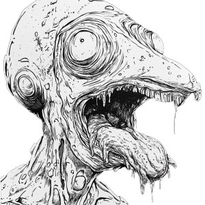 Strange Meat Art Vinyl Car Decal Sticker – Waterproof & UV-Resistant 8"