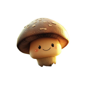 Smiling Boletus Mushroom Vinyl Car Decal Sticker – Waterproof & UV-Resistant 8"