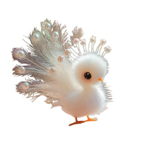 Tiny Glittery Peacock Vinyl Car Decal Sticker – Waterproof & UV-Resistant 8"