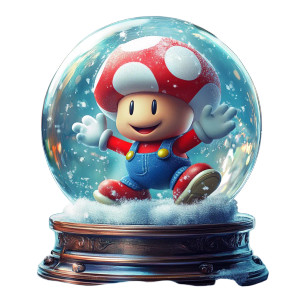 Toad In Snow Globe Vinyl Car Decal Sticker – Waterproof & UV-Resistant 8"
