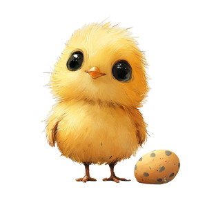 Cute Chick Illustration Vinyl Car Decal Sticker – Waterproof & UV-Resistant 8"