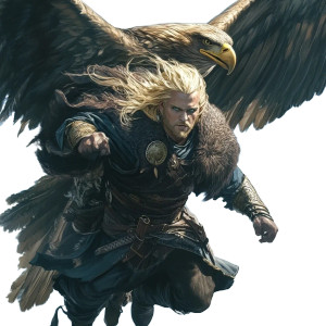 Viking Eagle Ride Vinyl Car Decal Sticker – Waterproof & UV-Resistant 8"