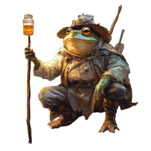 Hillbilly Frog Druid Vinyl Car Decal Sticker – Waterproof & UV-Resistant 8"