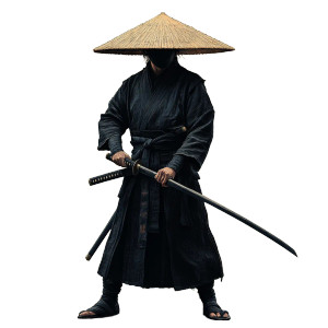 Feudal Ronin Warrior Vinyl Car Decal Sticker – Waterproof & UV-Resistant 8"