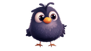 Cute Cartoon Bird V3 Vinyl Car Decal Sticker – Waterproof & UV-Resistant 8"