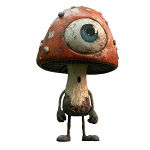 Third-Eye Mushroom Vinyl Car Decal Sticker – Waterproof & UV-Resistant 8"