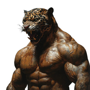 Jaguar Wrestler Vinyl Car Decal Sticker – Waterproof & UV-Resistant 8"