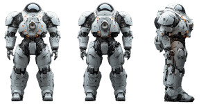 Armored Robot Warrior Vinyl Car Decal Sticker – Waterproof & UV-Resistant 8"