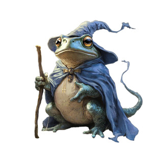 Lightning Toad Wizard Vinyl Car Decal Sticker – Waterproof & UV-Resistant 8"