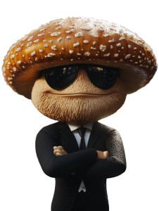 Evil Mushroom Suit Vinyl Car Decal Sticker – Waterproof & UV-Resistant 8"