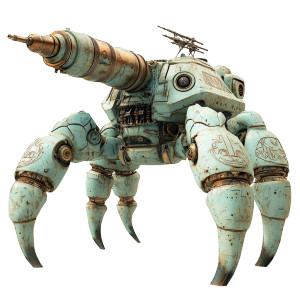 Atlantean War Robot Vinyl Car Decal Sticker – Waterproof & UV-Resistant 8"