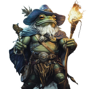 Muscular Frog Gandalf Vinyl Car Decal Sticker – Waterproof & UV-Resistant 8"