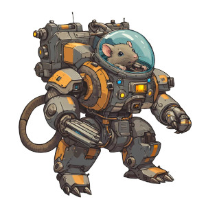 Rat Pilot Robot Vinyl Car Decal Sticker – Waterproof & UV-Resistant 8" Rat Pilot Robot Vinyl Car Decal Sticker – Waterproof & UV-Resistant 8"