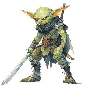 Goblin Battle Stance Vinyl Car Decal Sticker – Waterproof & UV-Resistant 8"