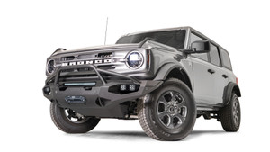 2021-2023 Ford Bronco | Fab Fours Bumper | Matrix Series for Tire Clearance | Winch Ready, D-Ring Mounts | 20" LED Light Bar