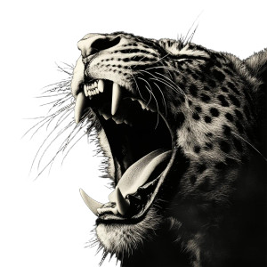 Leopard'S Fangs Vinyl Car Decal Sticker – Waterproof & UV-Resistant 8"