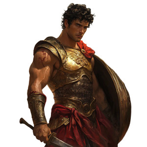 Achilles Fantasy Art Vinyl Car Decal Sticker – Waterproof & UV-Resistant 8"