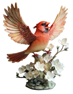 Female Cardinal Figurine Vinyl Car Decal Sticker – Waterproof & UV-Resistant 8"