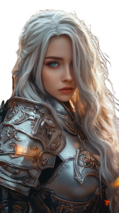 Fantasy Warrior Cosplayer Vinyl Car Decal Sticker – Waterproof & UV-Resistant 8"