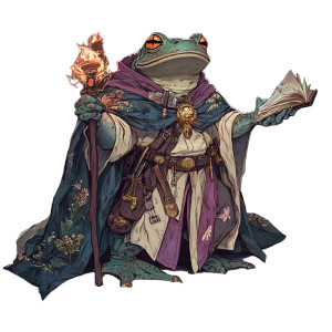 Frog Wizard V3 Vinyl Car Decal Sticker – Waterproof & UV-Resistant 8"