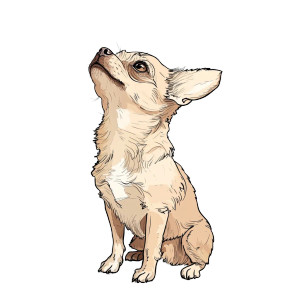 Cartoon Chihuahua Vinyl Car Decal Sticker – Waterproof & UV-Resistant 8"