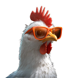 Funny Chicken V6 Vinyl Car Decal Sticker – Waterproof & UV-Resistant 8"