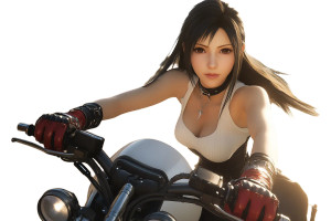 Tifa On Motorbike Vinyl Car Decal Sticker – Waterproof & UV-Resistant 8"