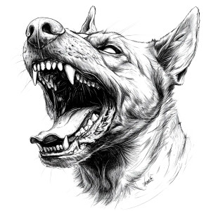 Aggressive Dog Sketch Vinyl Car Decal Sticker – Waterproof & UV-Resistant 8" Aggressive Dog Sketch Vinyl Car Decal Sticker – Waterproof & UV-Resistant 8"