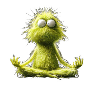 Meditating Fuzzy Creature Vinyl Car Decal Sticker – Waterproof & UV-Resistant 8" Meditating Fuzzy Creature Vinyl Car Decal Sticker – Waterproof & UV-Resistant 8"