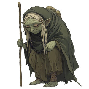 Old Orc Woman Vinyl Car Decal Sticker – Waterproof & UV-Resistant 8"