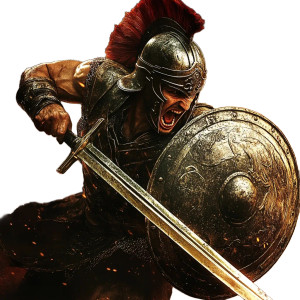 Angry Gladiator V2 Vinyl Car Decal Sticker – Waterproof & UV-Resistant 8"