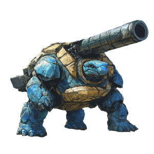 Mega Blastoise Artillery Vinyl Car Decal Sticker – Waterproof & UV-Resistant 8"
