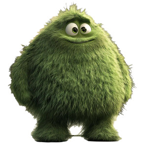 Fuzzy Irish Monster Vinyl Car Decal Sticker – Waterproof & UV-Resistant 8"