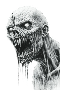 Ghoulish Zombie Vinyl Car Decal Sticker – Waterproof & UV-Resistant 8" Ghoulish Zombie Vinyl Car Decal Sticker – Waterproof & UV-Resistant 8"