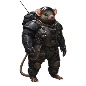 Armored Space Rat Vinyl Car Decal Sticker – Waterproof & UV-Resistant 8" Armored Space Rat Vinyl Car Decal Sticker – Waterproof & UV-Resistant 8"