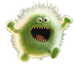 Green Jumping Monster Vinyl Car Decal Sticker – Waterproof & UV-Resistant 8"