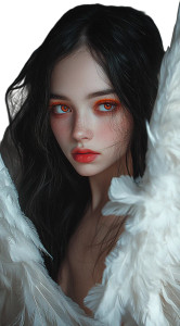 Fantasy Portrait Woman Vinyl Car Decal Sticker – Waterproof & UV-Resistant 8"