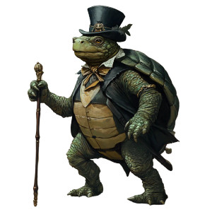 Dapper Turtle Vinyl Car Decal Sticker – Waterproof & UV-Resistant 8"