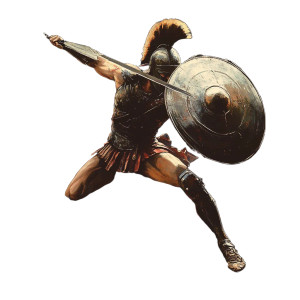 Achilles Leaping Vinyl Car Decal Sticker – Waterproof & UV-Resistant 8"