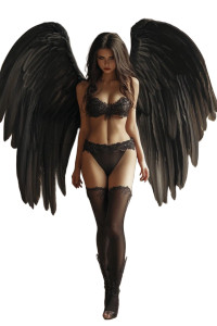 Beautiful Female Angel V2 Vinyl Car Decal Sticker – Waterproof & UV-Resistant 8"