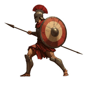 Hoplite Warrior V2 Vinyl Car Decal Sticker – Waterproof & UV-Resistant 8"